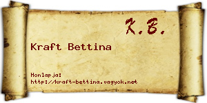 Kraft Bettina névjegykártya